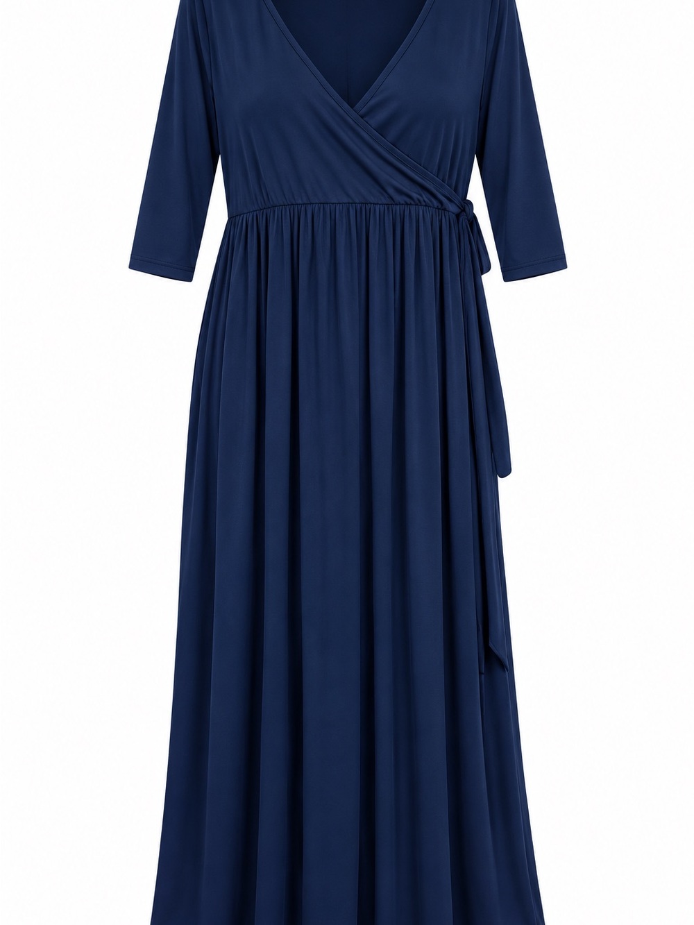 Nemidor Plus Size Wrap Maxi Dress | US Size 16 | Navy Blue